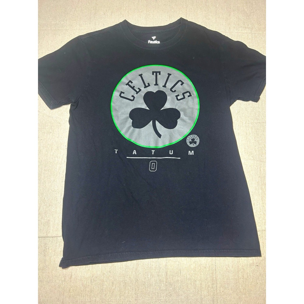 Fanatics Boston Celtics Jayson Tatum #0 Black Basketball Shirt, Size M